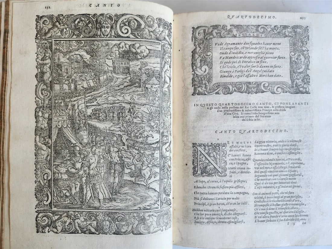 1580 ORLANDO FURIOSO by LUDOVICO ARIOSTO amazingly illustrated ANTIQUE 16th CENT - 5