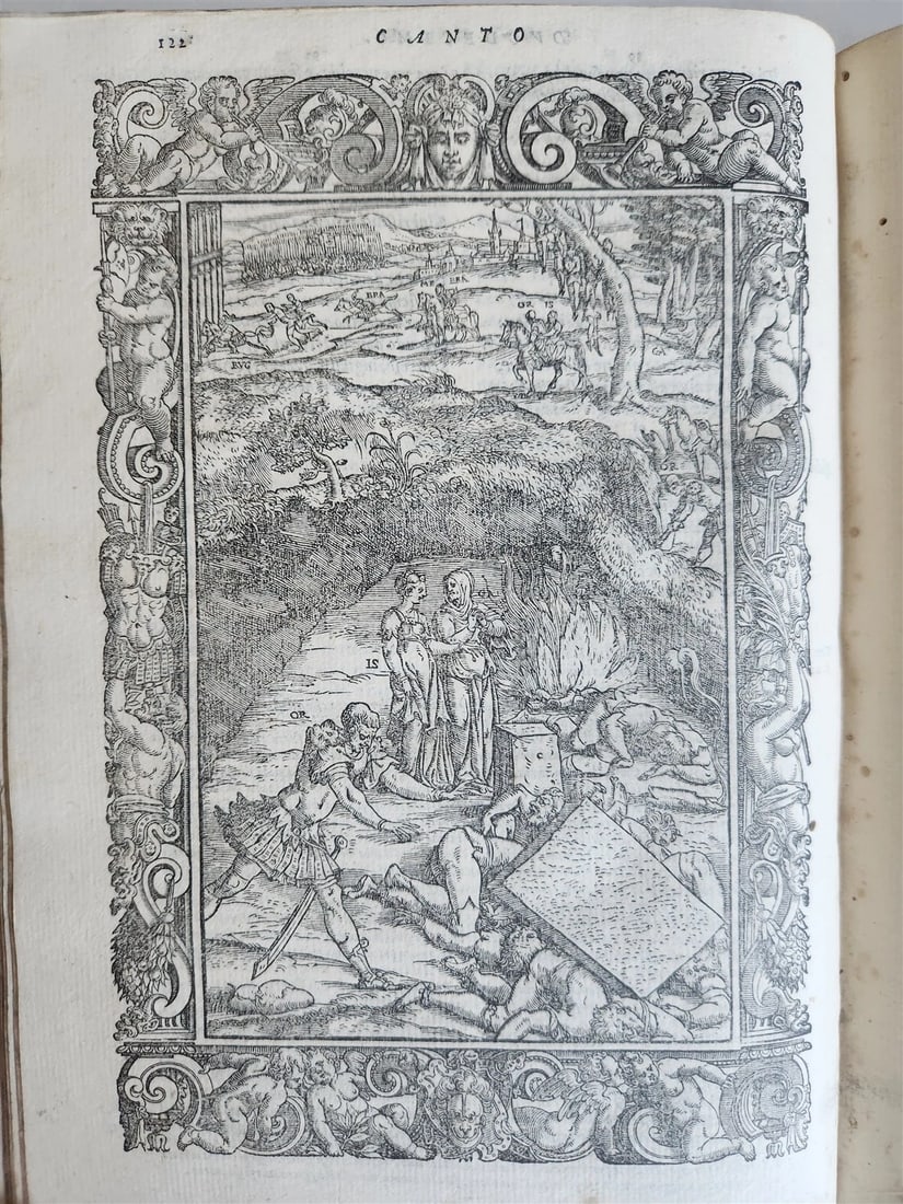 1580 ORLANDO FURIOSO by LUDOVICO ARIOSTO amazingly illustrated ANTIQUE 16th CENT - 6