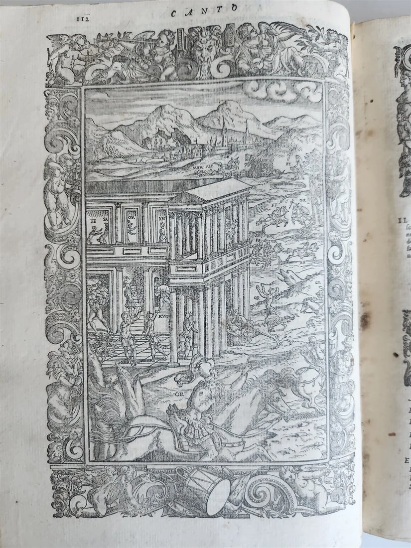 1580 ORLANDO FURIOSO by LUDOVICO ARIOSTO amazingly illustrated ANTIQUE 16th CENT - 7