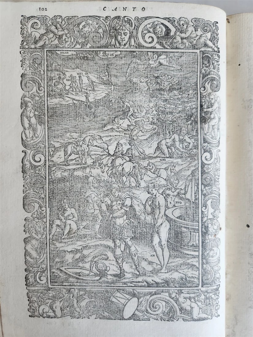1580 ORLANDO FURIOSO by LUDOVICO ARIOSTO amazingly illustrated ANTIQUE 16th CENT - 8