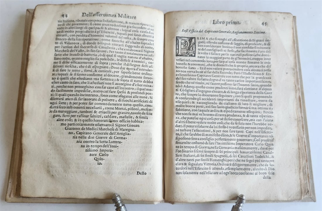 1576 ILLUSTRATED MILITARY TREATISE by Ferretti ANTIQUE Della osservanza militare - 11