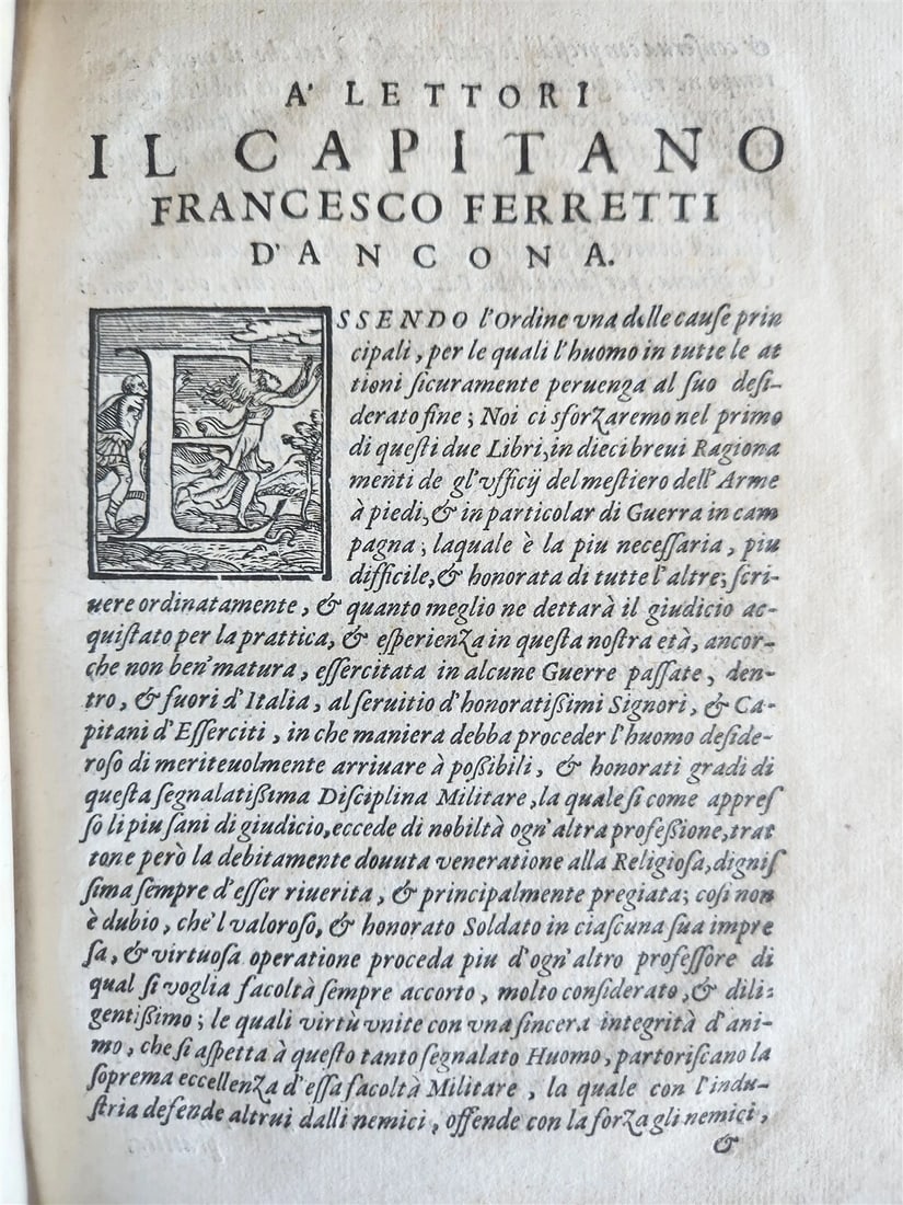 1576 ILLUSTRATED MILITARY TREATISE by Ferretti ANTIQUE Della osservanza militare - 15