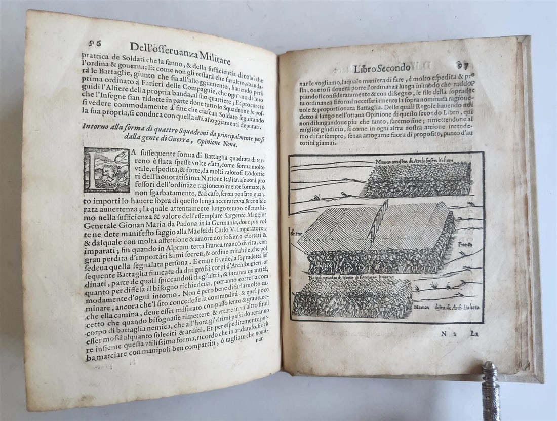 1576 ILLUSTRATED MILITARY TREATISE by Ferretti ANTIQUE Della osservanza militare - 6