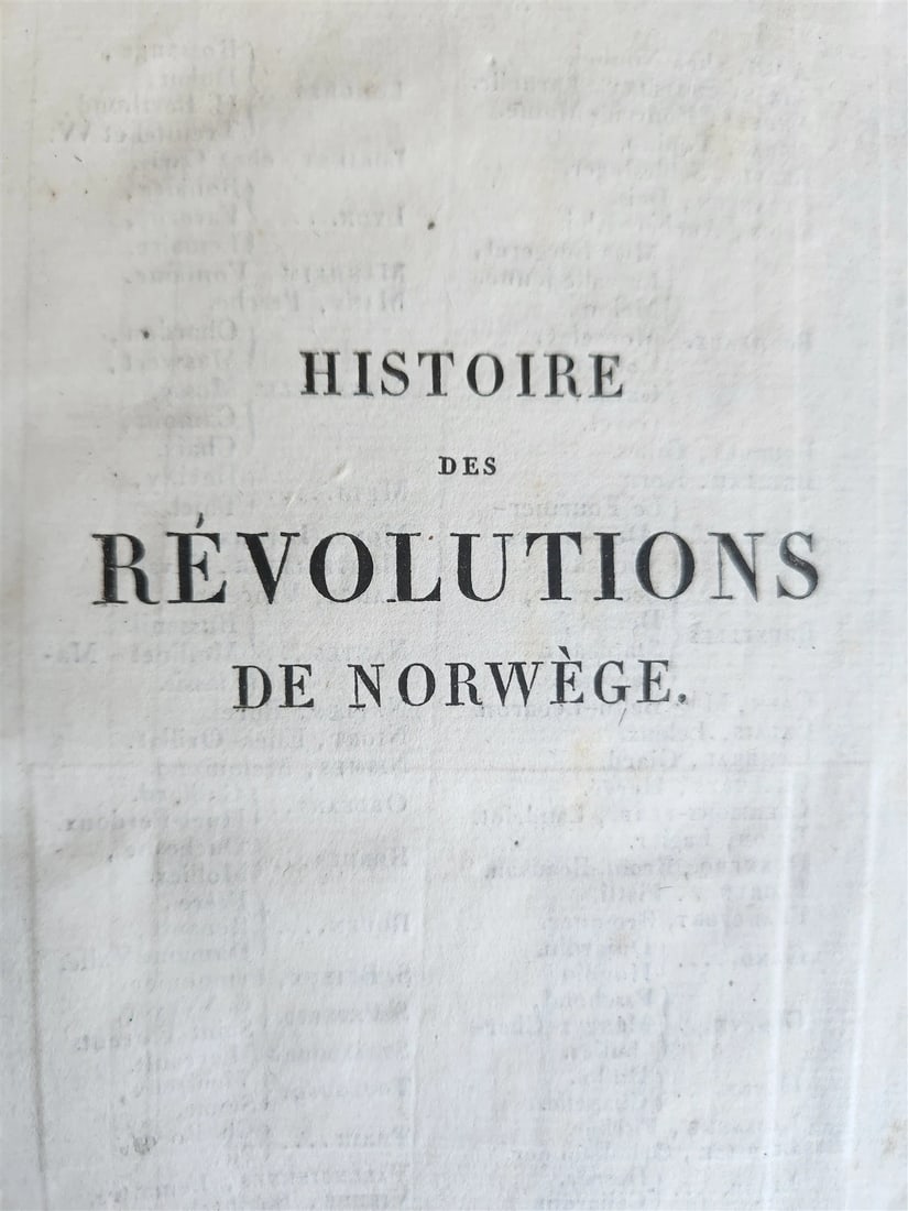 1818 HISTOIRE des REVOLUTIONS de NORWEGE antique 2 VOLUMES w/ MAP - 6