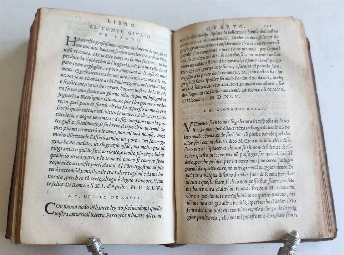 1554 DE LE LETTERE di M. CLAUDIO TOLOMEI ILLUSTRATED w/ MAP antique 16th CENTURY - 11