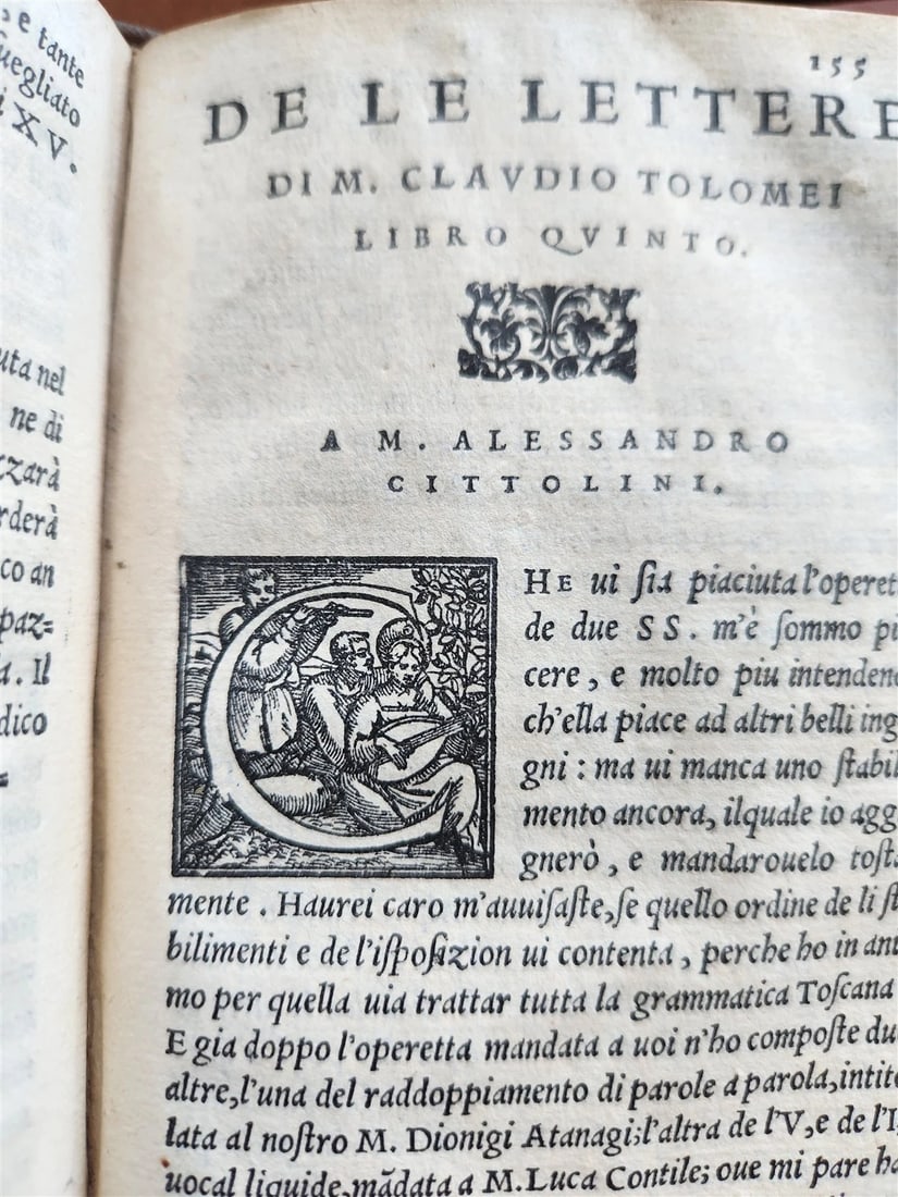 1554 DE LE LETTERE di M. CLAUDIO TOLOMEI ILLUSTRATED w/ MAP antique 16th CENTURY - 18