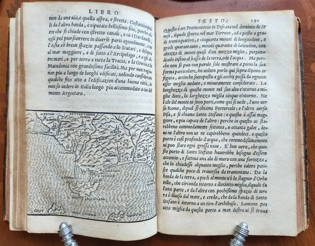 1554 DE LE LETTERE di M. CLAUDIO TOLOMEI ILLUSTRATED w/ MAP antique 16th CENTURY - 2