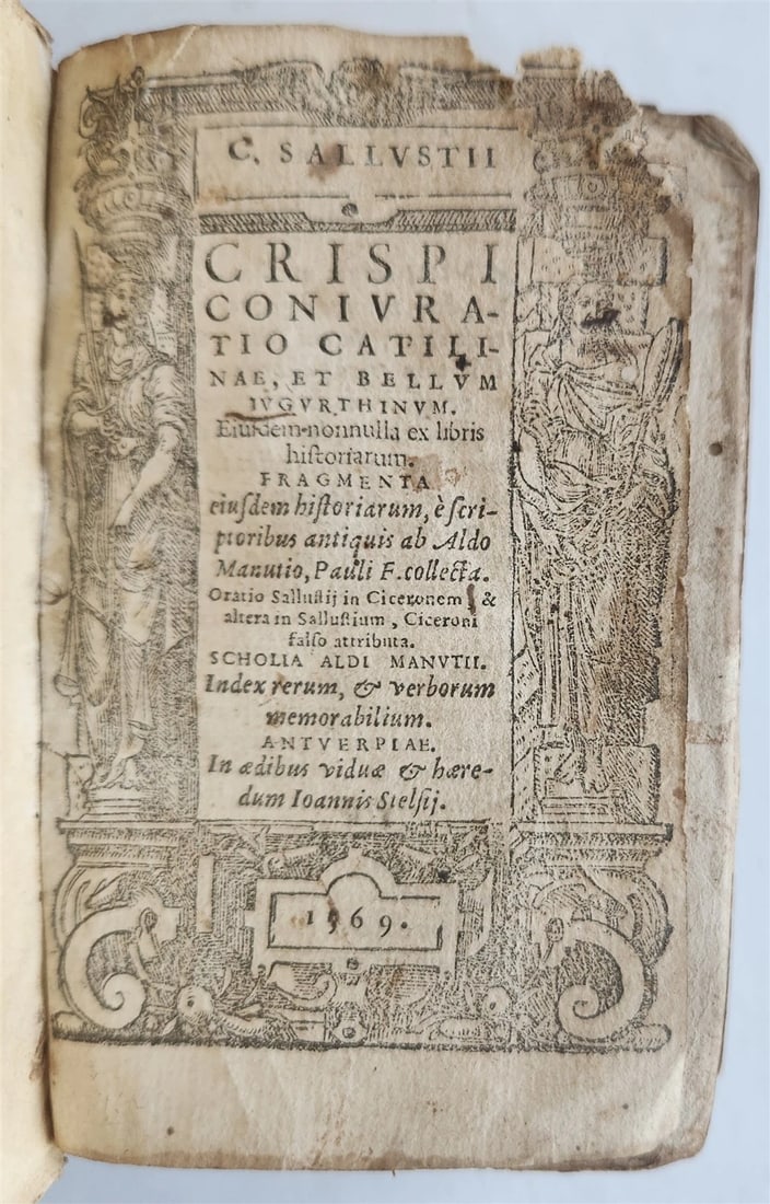 1569 SALLUST Sallustii Crispi Coniuratio Catilinae et bellum Iugurthinum ANTIQUE: Title: 1569 SALLUST Sallustii Crispi Coniuratio Catilinae et bellum Iugurthinum ANTIQUE Description: Sallustius, Crispus C. Sallustii Crispi Coniuratio Catilinae et bellum Iugurthinum. Eiusdem nonnull