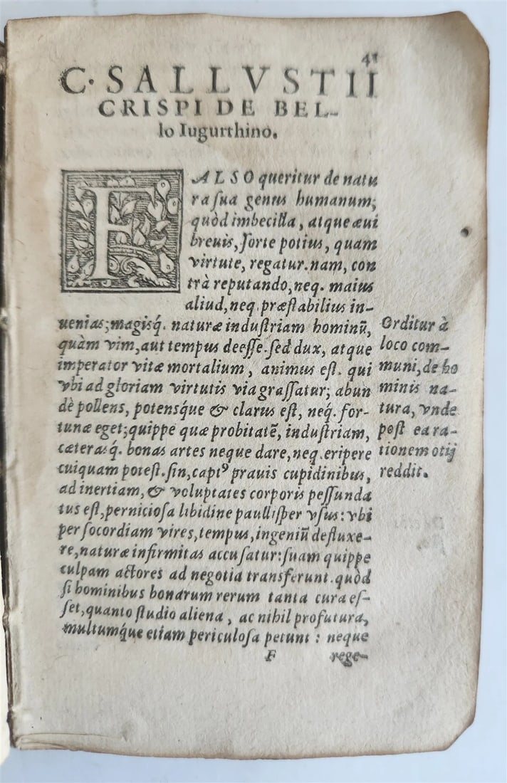 1569 SALLUST Sallustii Crispi Coniuratio Catilinae et bellum Iugurthinum ANTIQUE - 5