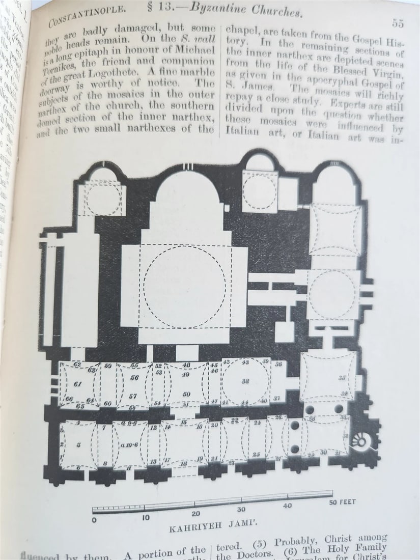 1907 HANDBOOK for TRAVELLERS in CONSTANTINOPLE antique ILLUSTRATED w/ MAPS - 12