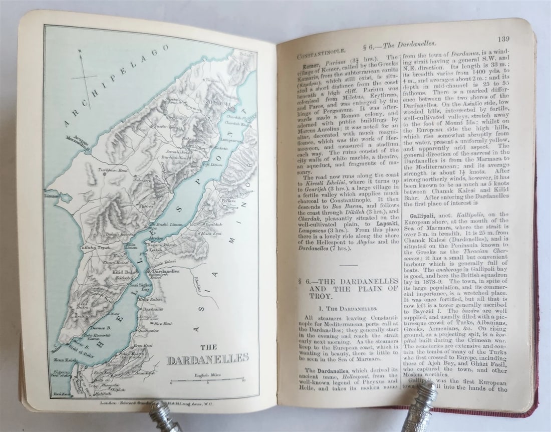 1907 HANDBOOK for TRAVELLERS in CONSTANTINOPLE antique ILLUSTRATED w/ MAPS - 7