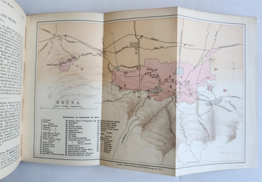 1907 HANDBOOK for TRAVELLERS in CONSTANTINOPLE antique ILLUSTRATED w/ MAPS - 8