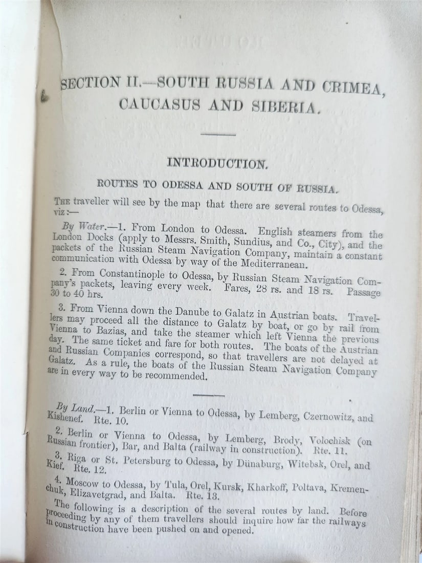 1868 HANDBOOK for TRAVELLERS in RUSSIA POLAND FINLAND antique ILLUSTRATED w/ MAP - 9