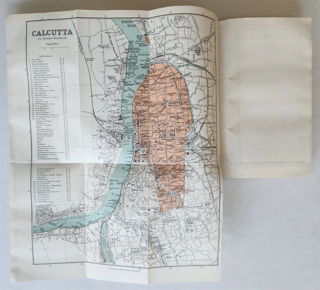 1926 HANDBOOK for TRAVELLERS in INDIA BURMA CEYLON antique ILLUSTRATED w/ MAPS - 10
