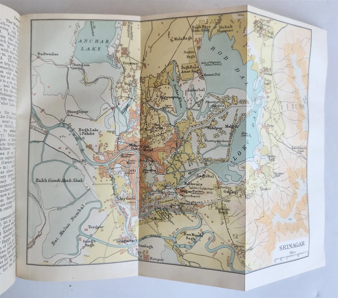 1926 HANDBOOK for TRAVELLERS in INDIA BURMA CEYLON antique ILLUSTRATED w/ MAPS - 17