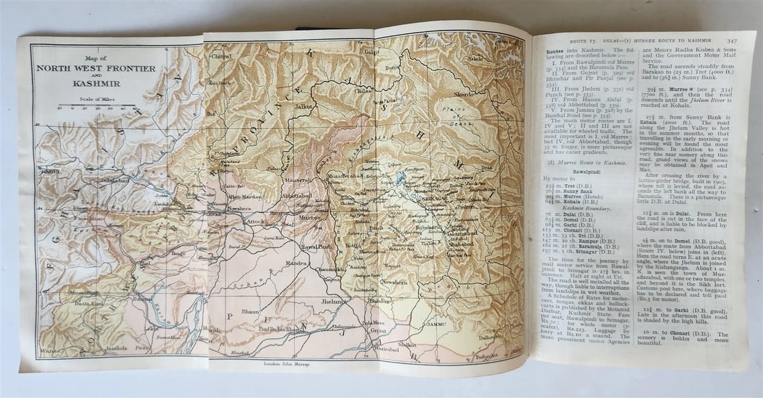 1926 HANDBOOK for TRAVELLERS in INDIA BURMA CEYLON antique ILLUSTRATED w/ MAPS - 18