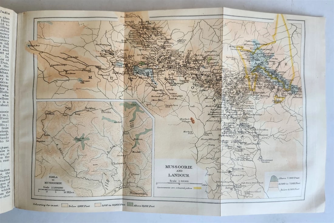 1926 HANDBOOK for TRAVELLERS in INDIA BURMA CEYLON antique ILLUSTRATED w/ MAPS - 19