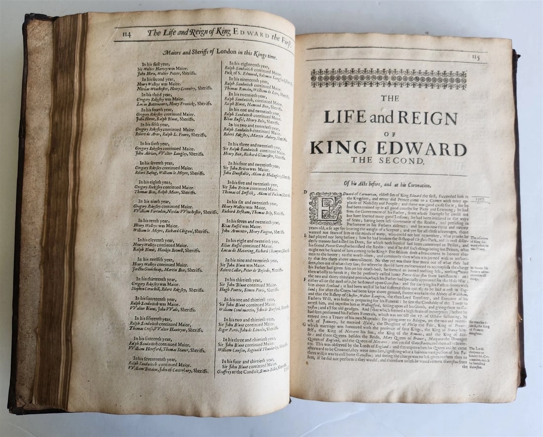 1665 CHRONICLE of the KINGS of ENGLAND by RICHARD BAKER antique FOLIO in English - 12
