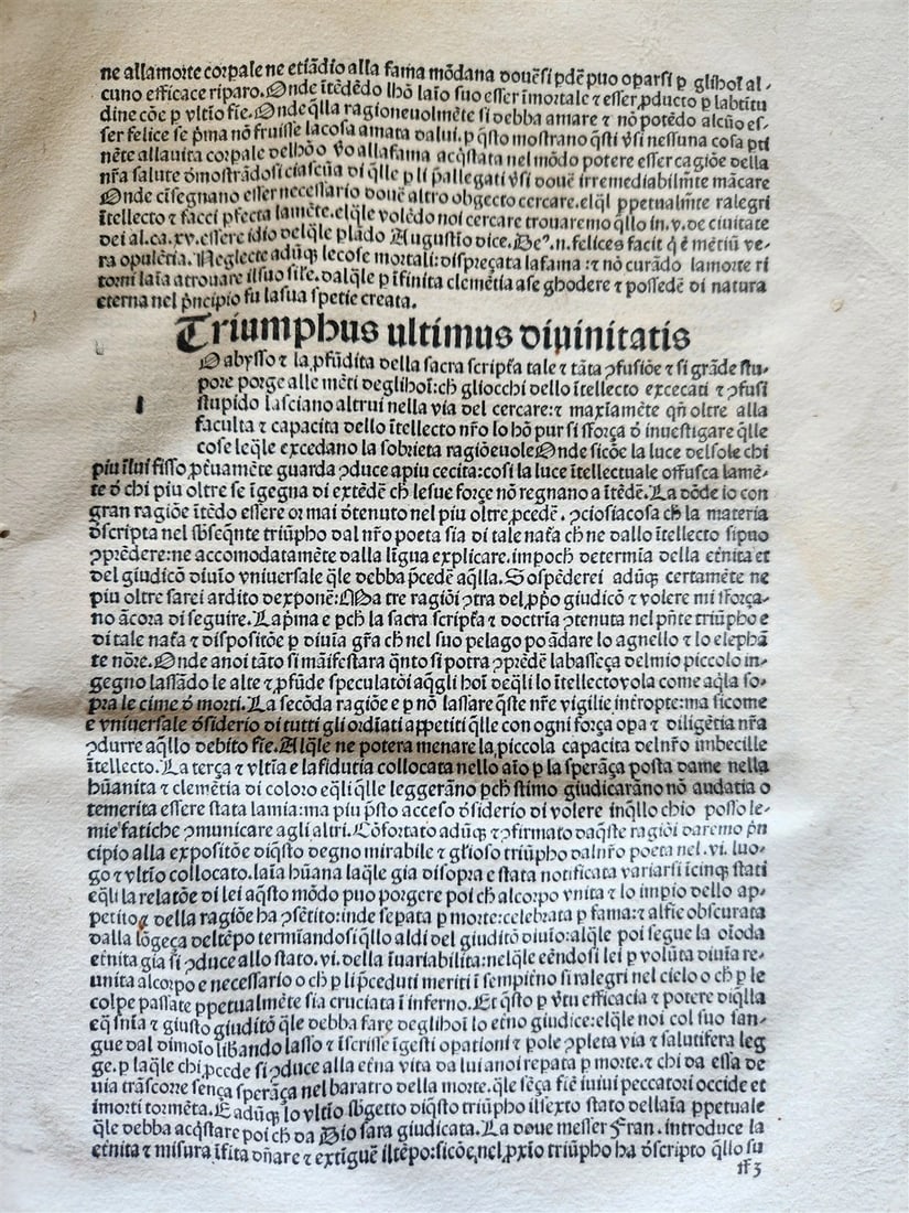 1478 INCUNABULA FRANCESCO PETRARCA by Bernardo Lapini da Siena antique FOLIO - 12