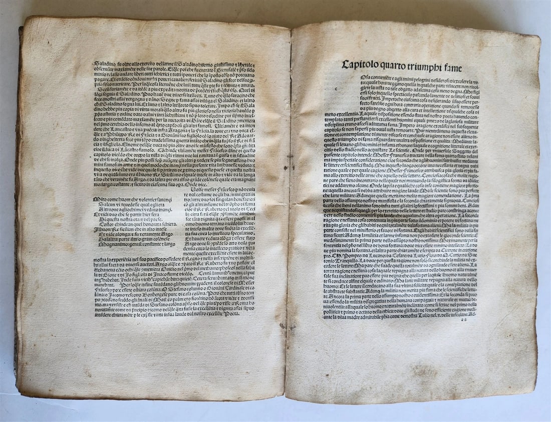 1478 INCUNABULA FRANCESCO PETRARCA by Bernardo Lapini da Siena antique FOLIO - 15