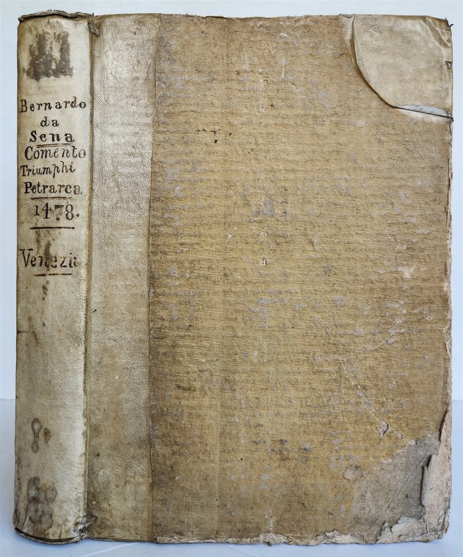 1478 INCUNABULA FRANCESCO PETRARCA by Bernardo Lapini da Siena antique FOLIO - 2