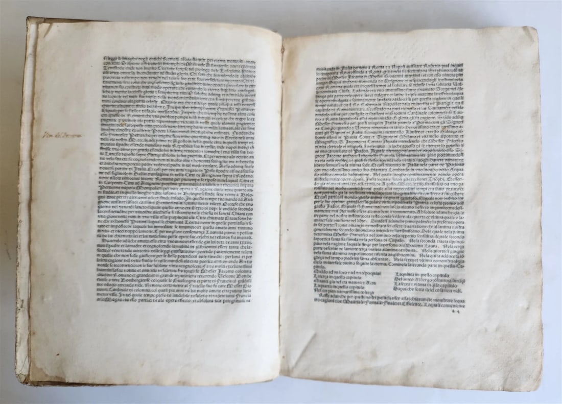 1478 INCUNABULA FRANCESCO PETRARCA by Bernardo Lapini da Siena antique FOLIO - 5