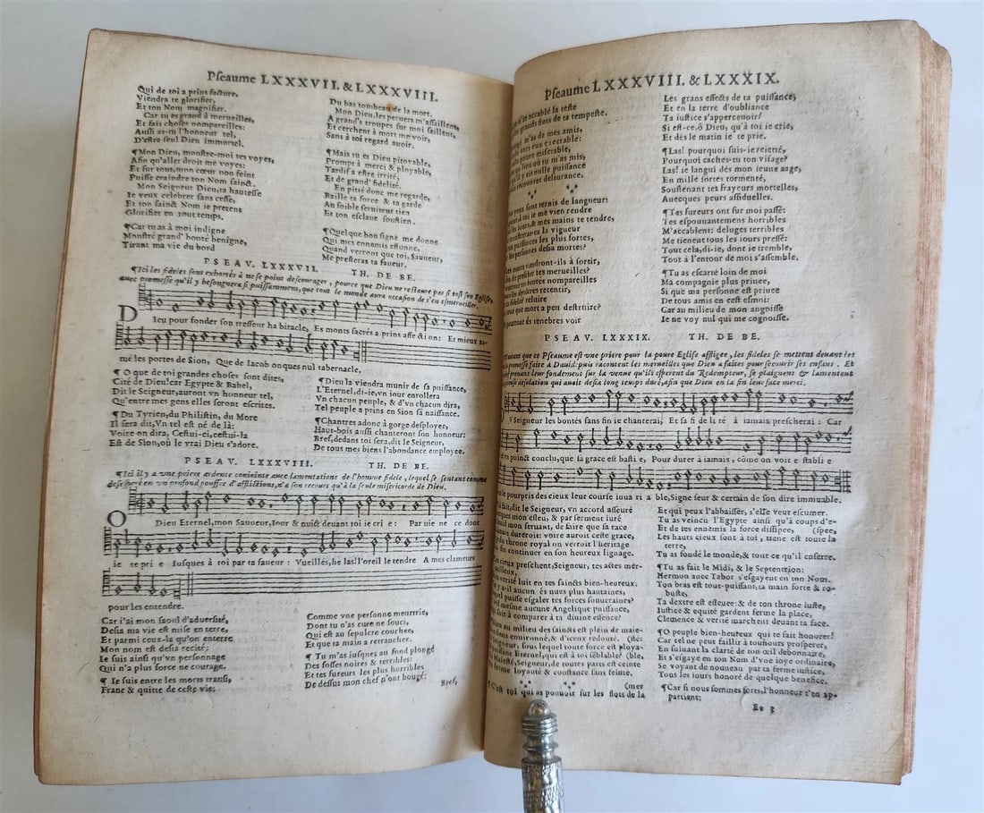 1588 BIBLE in FRENCH antique 16th CENTURY OLD & NEW TESTAMENT - 10