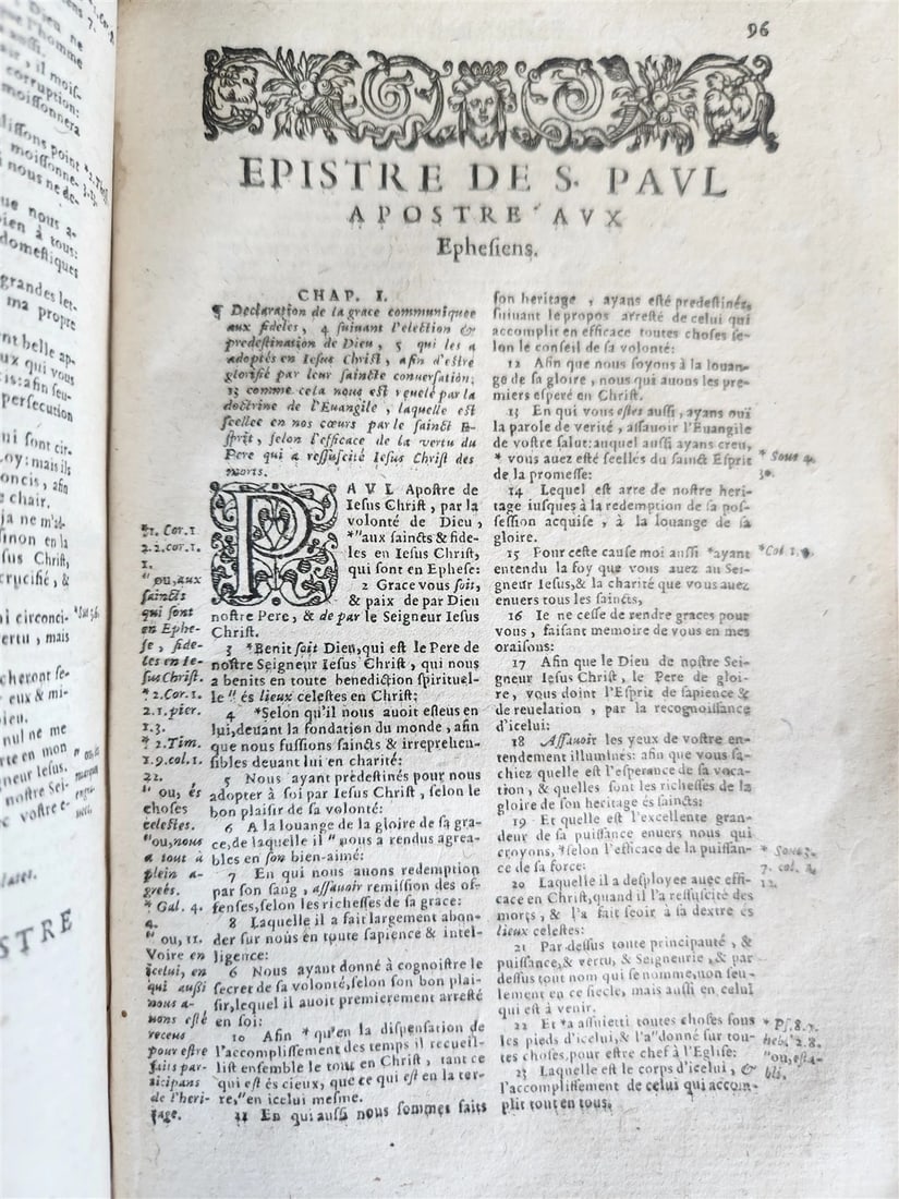 1588 BIBLE in FRENCH antique 16th CENTURY OLD & NEW TESTAMENT - 15