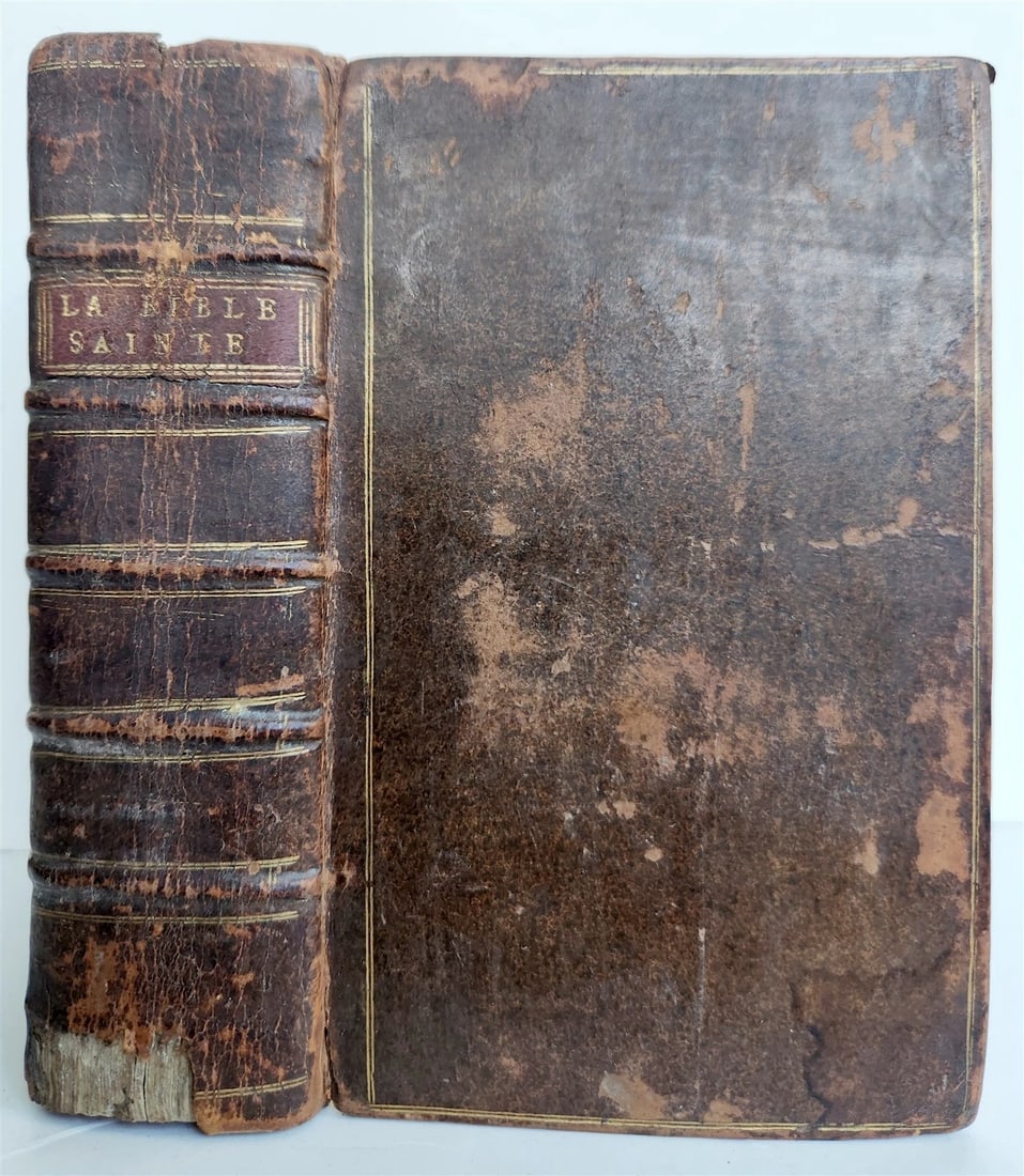 1588 BIBLE in FRENCH antique 16th CENTURY OLD & NEW TESTAMENT - 2