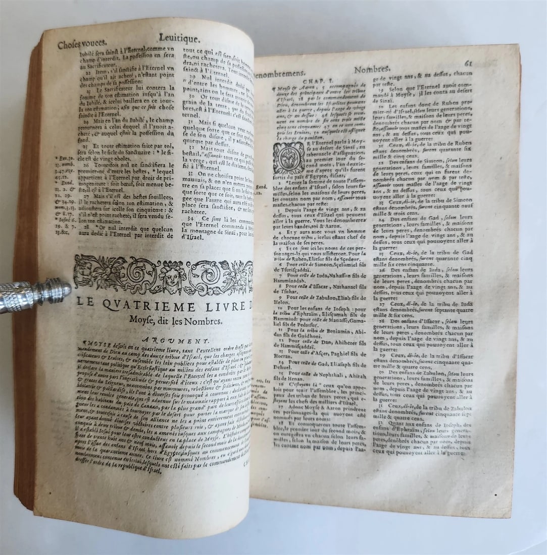 1588 BIBLE in FRENCH antique 16th CENTURY OLD & NEW TESTAMENT - 8