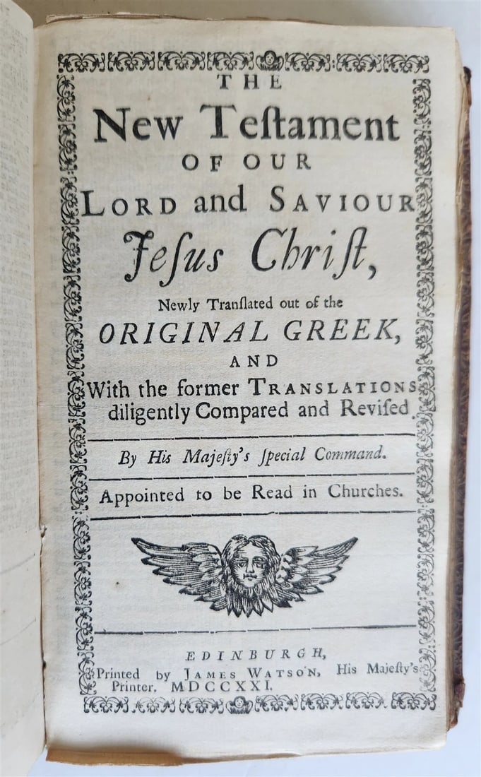 1721 BIBLE in ENGLISH antique SCOTTISH Edinburgh OLD & NEW TESTAMENT - 4