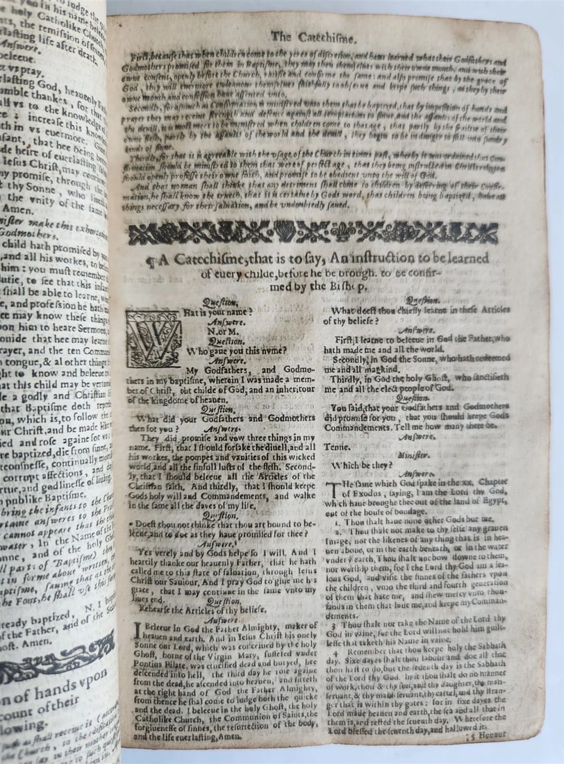 1574 BIBLE LATIN PLANTIN PRESS & 1627 BOOK of COMMON PRAYER in ENGLISH antique - 12