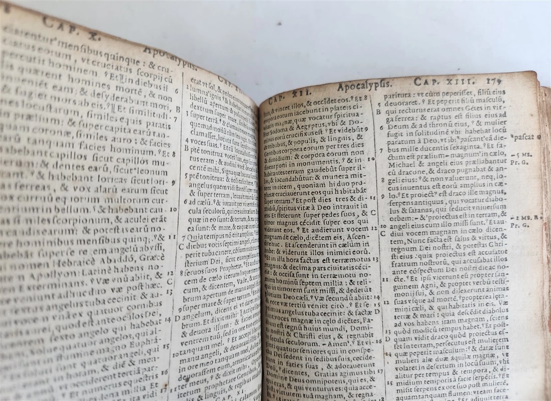 1574 BIBLE LATIN PLANTIN PRESS & 1627 BOOK of COMMON PRAYER in ENGLISH antique - 15