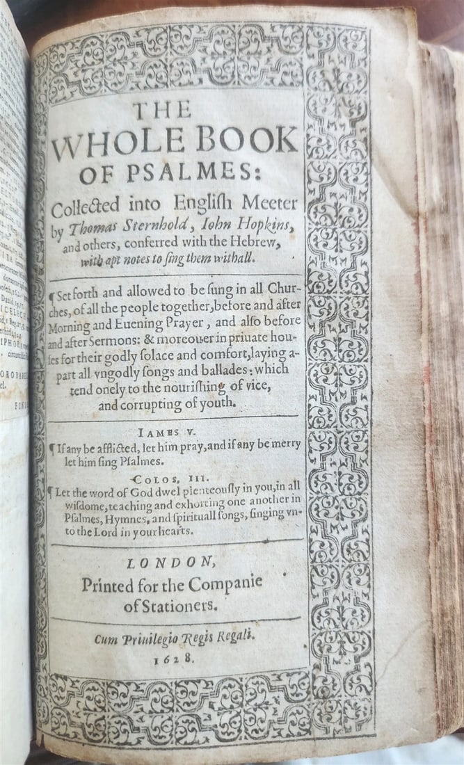 1574 BIBLE LATIN PLANTIN PRESS & 1627 BOOK of COMMON PRAYER in ENGLISH antique - 4