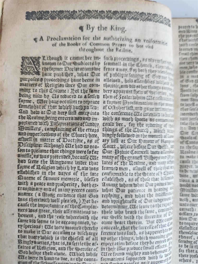 1574 BIBLE LATIN PLANTIN PRESS & 1627 BOOK of COMMON PRAYER in ENGLISH antique - 9