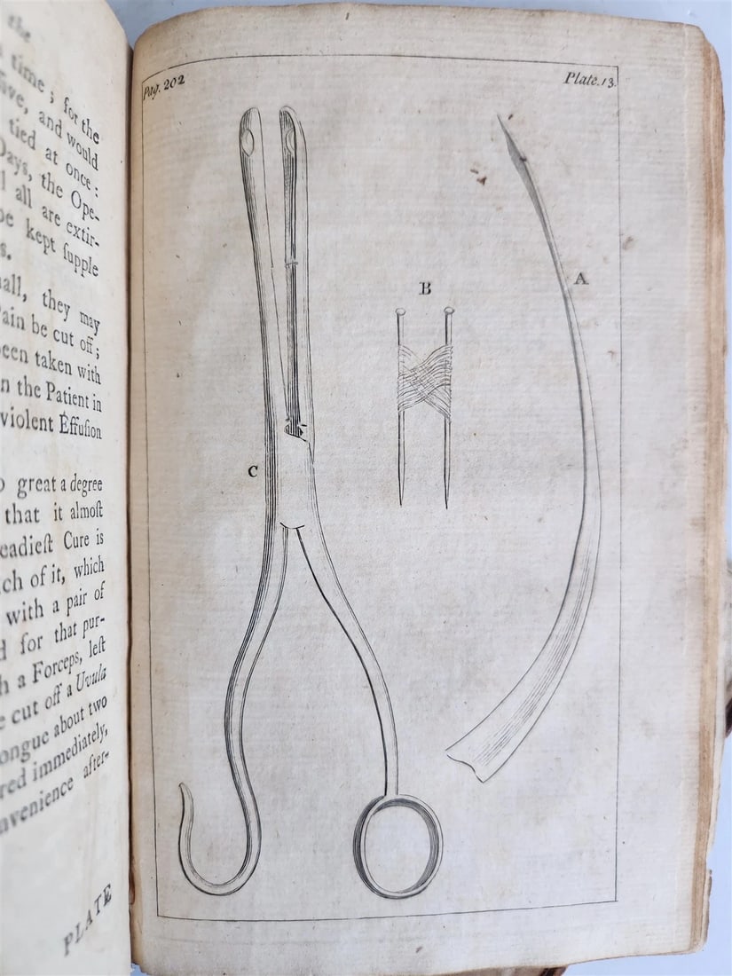 1769 TREATISE on OPERATIONS of SURGERY in ENGLISH antique ILLUSTRATED - 13