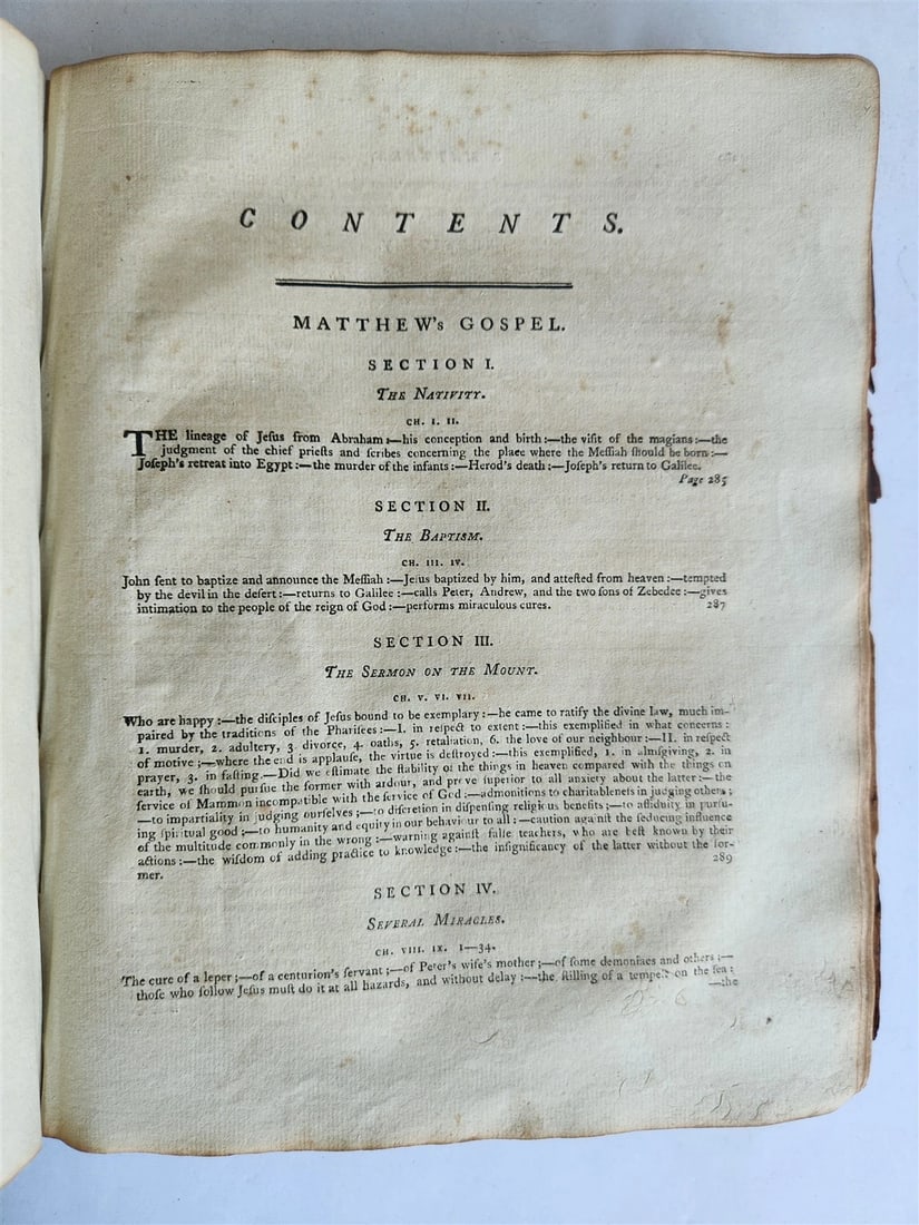 1799 BIBLE in ENGLISH AMERICANA antique Four Gospels PHILADELPHIA - 8