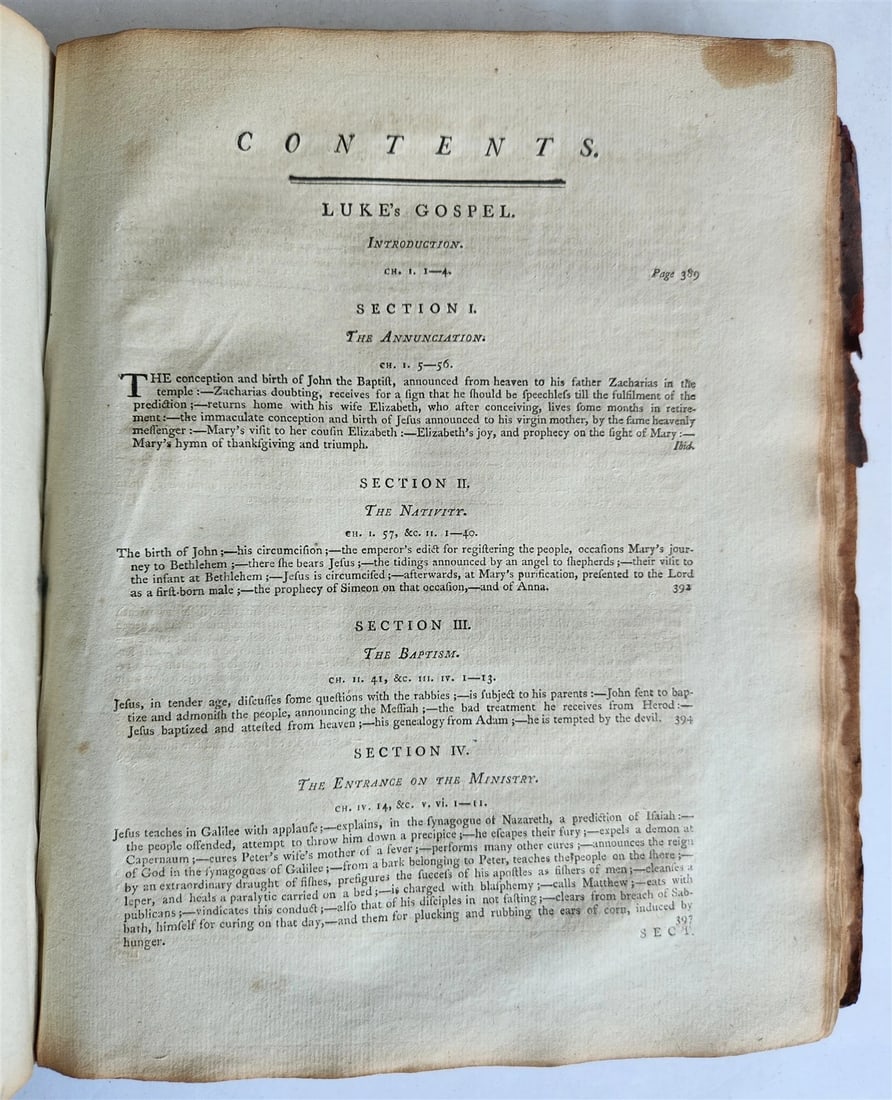 1799 BIBLE in ENGLISH AMERICANA antique Four Gospels PHILADELPHIA - 9