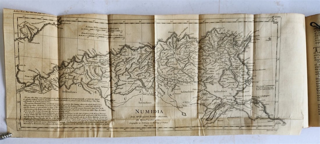 1754 ROMAN HISTORY by ROLLIN 12 VOLUMES antique ILLUSTRATED w/ MAPS - 14