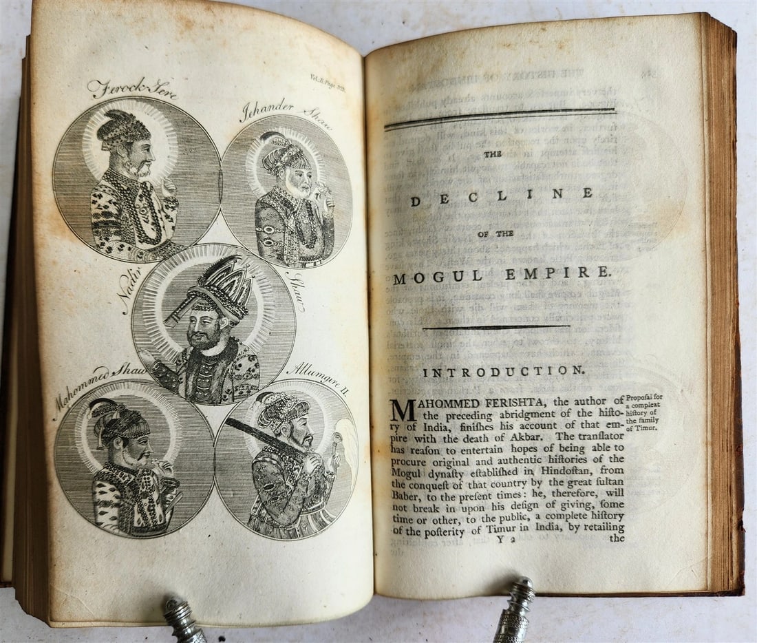 1792 HISTORY of HINDOSTAN 3 VOLUMES antique ILLUSTRATED w/ PLATES & MAP - 11