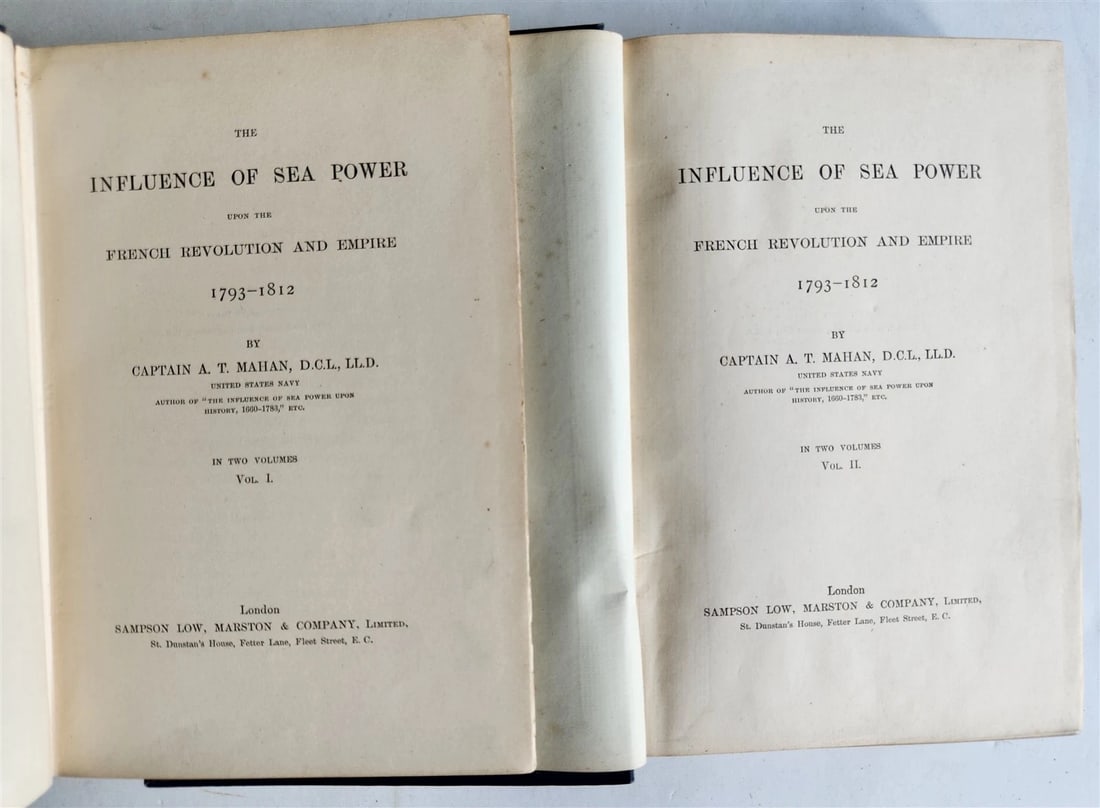 1892 INFLUENCE of SEA POWER UPON FRENCH REVOLUTION & EMPIRE 1793-1812 antique - 2