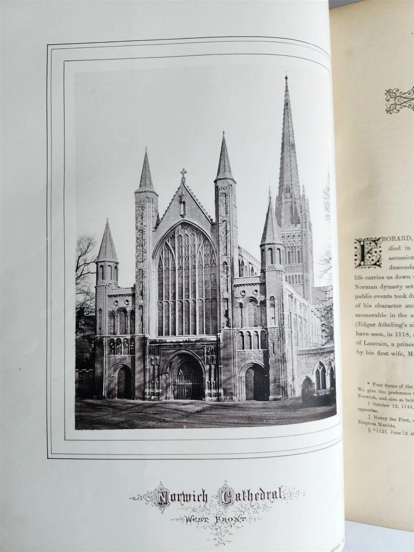 1876 ANCIENT SCULPTURES in ROOF of NORWICH CATHEDRAL antique ILLUSTRATED FOLIO - 10