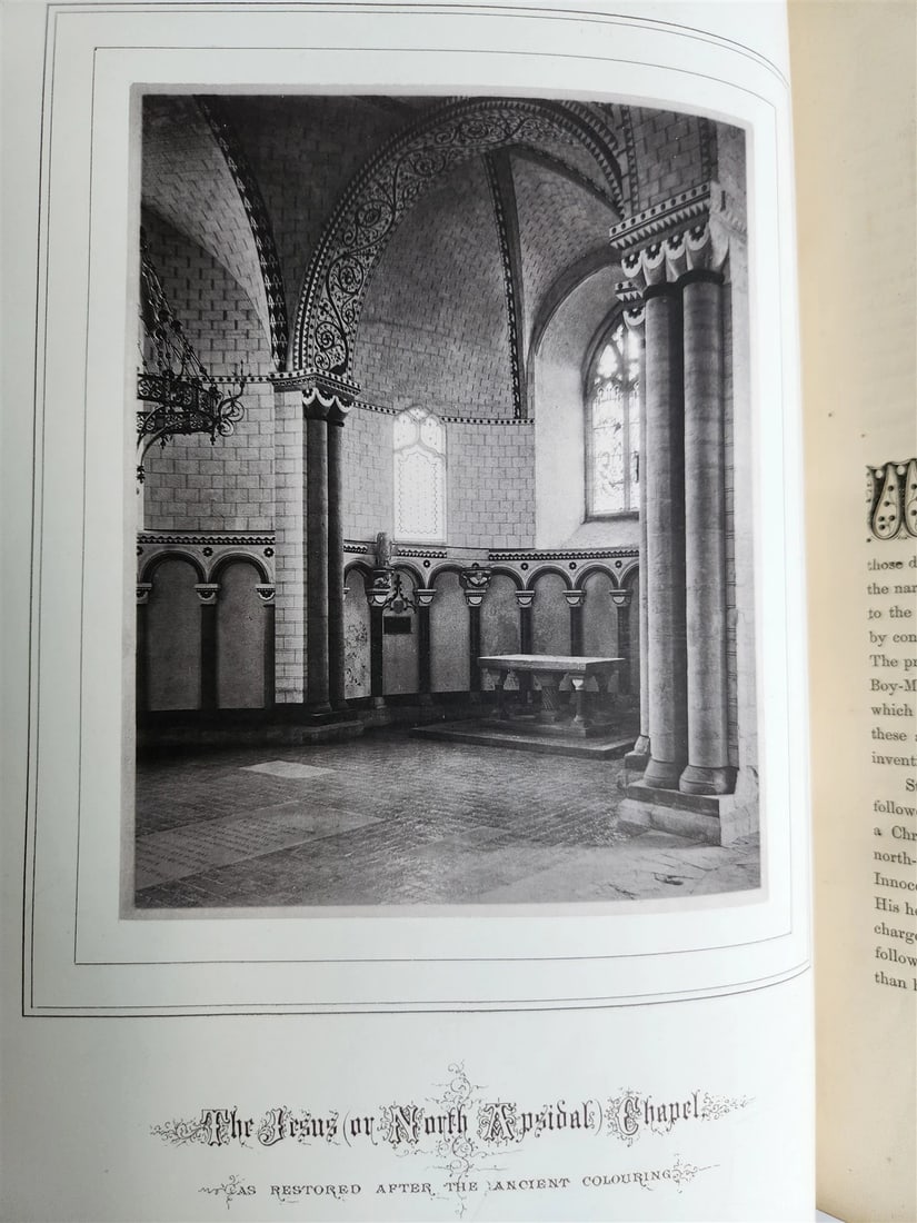 1876 ANCIENT SCULPTURES in ROOF of NORWICH CATHEDRAL antique ILLUSTRATED FOLIO - 12
