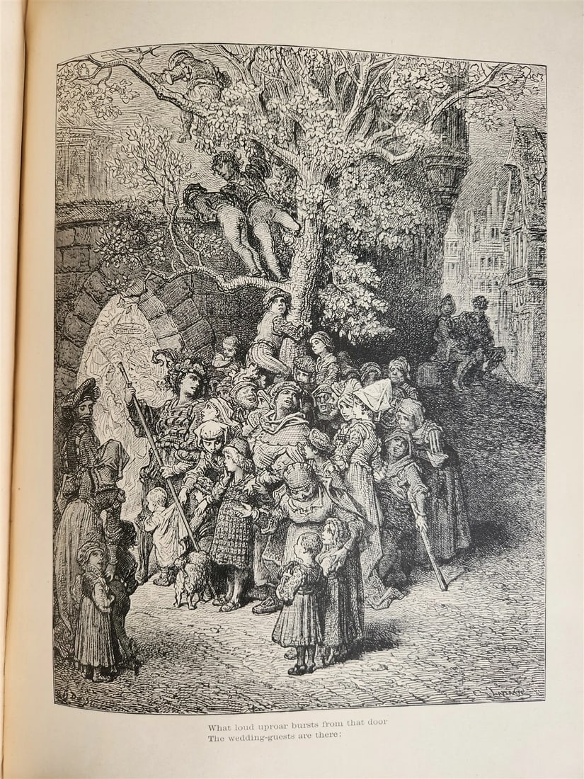 1889 THE RIME of ANCIENT MARINER ILLUSTRATED by GUSTAVE DORE antique in ENGLISH - 4