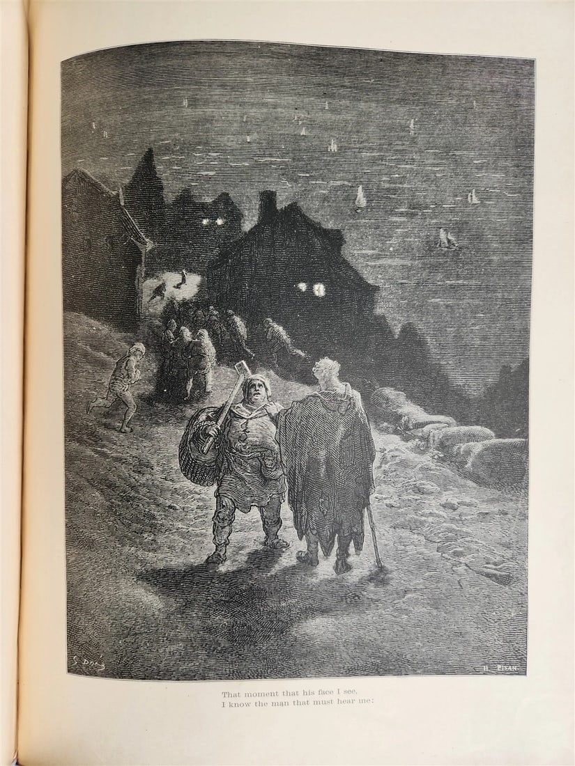 1889 THE RIME of ANCIENT MARINER ILLUSTRATED by GUSTAVE DORE antique in ENGLISH - 5