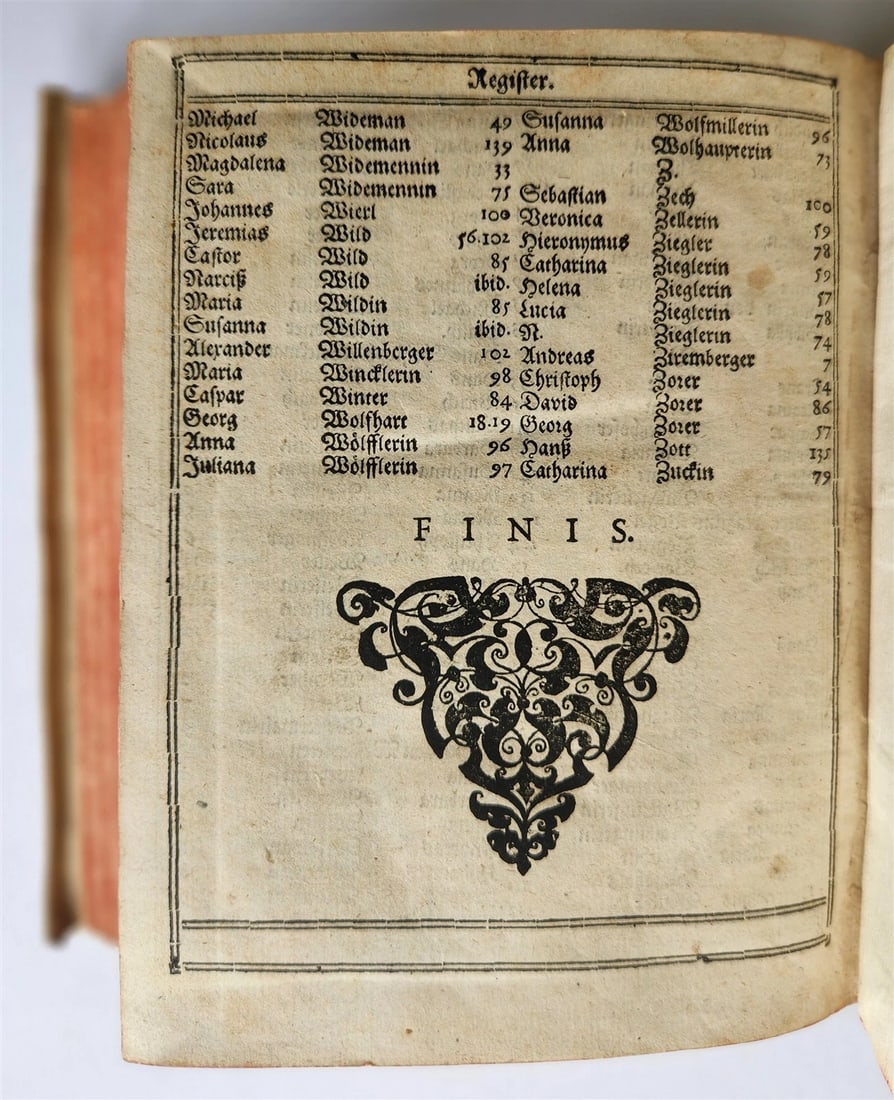 1624 FUNERAL INSCRIPTIONS - EPITAPHS in AUGSBURG GERMANY antique VELLUM BINDING - 13