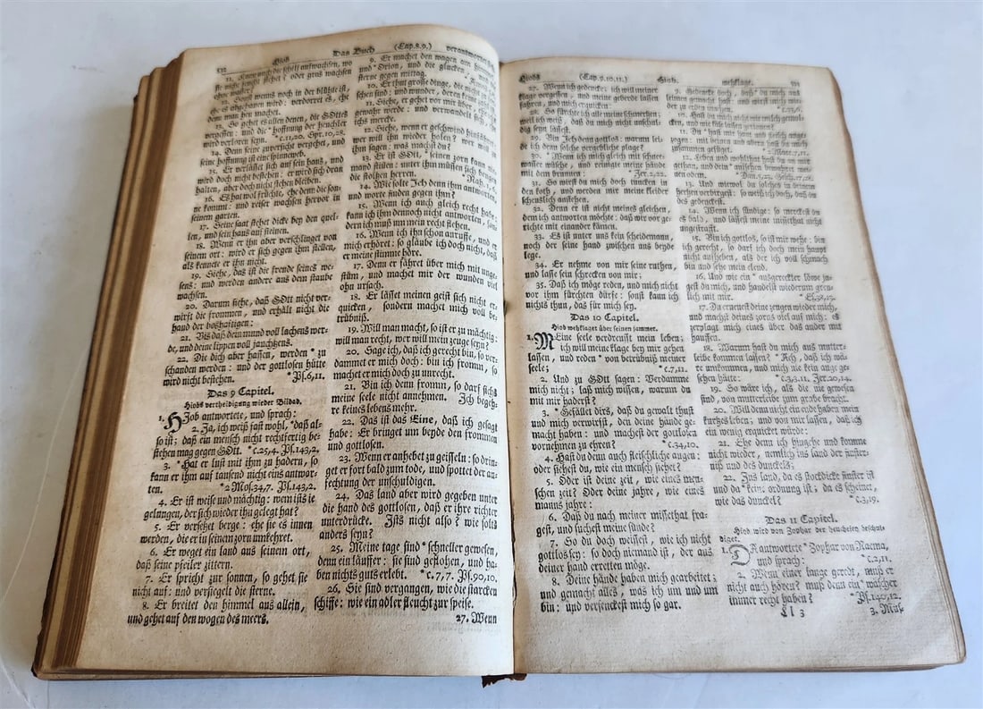 1767 BIBLE in GERMAN antique OLD & NEW TESTAMENT Canstein octavo M.LUTHER Bible - 7