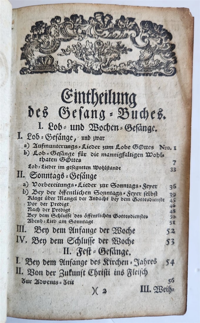 1800 HYMNAL & PRAYER BOOK in GERMAN antique DECORATIVE BINDING - 11