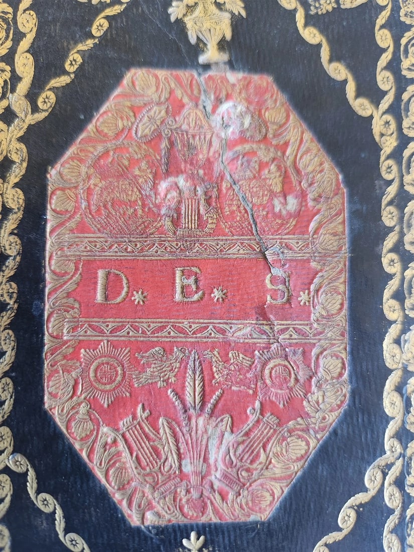 1800 HYMNAL & PRAYER BOOK in GERMAN antique DECORATIVE BINDING - 5