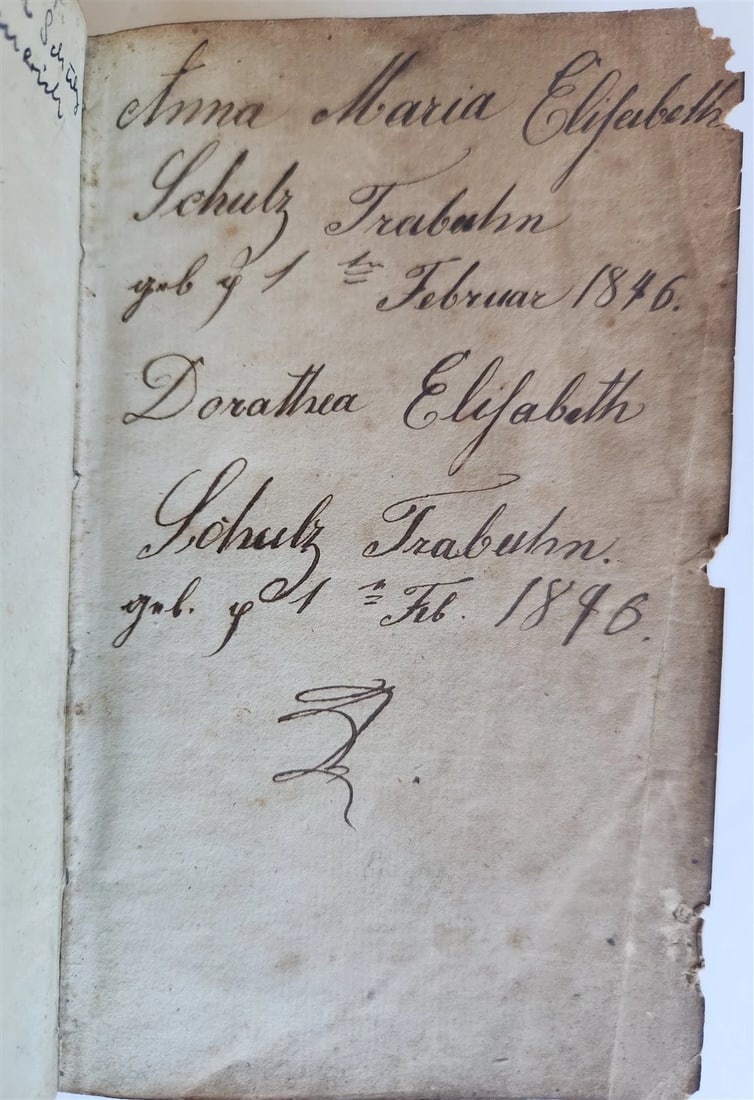 1800 HYMNAL & PRAYER BOOK in GERMAN antique DECORATIVE BINDING - 9
